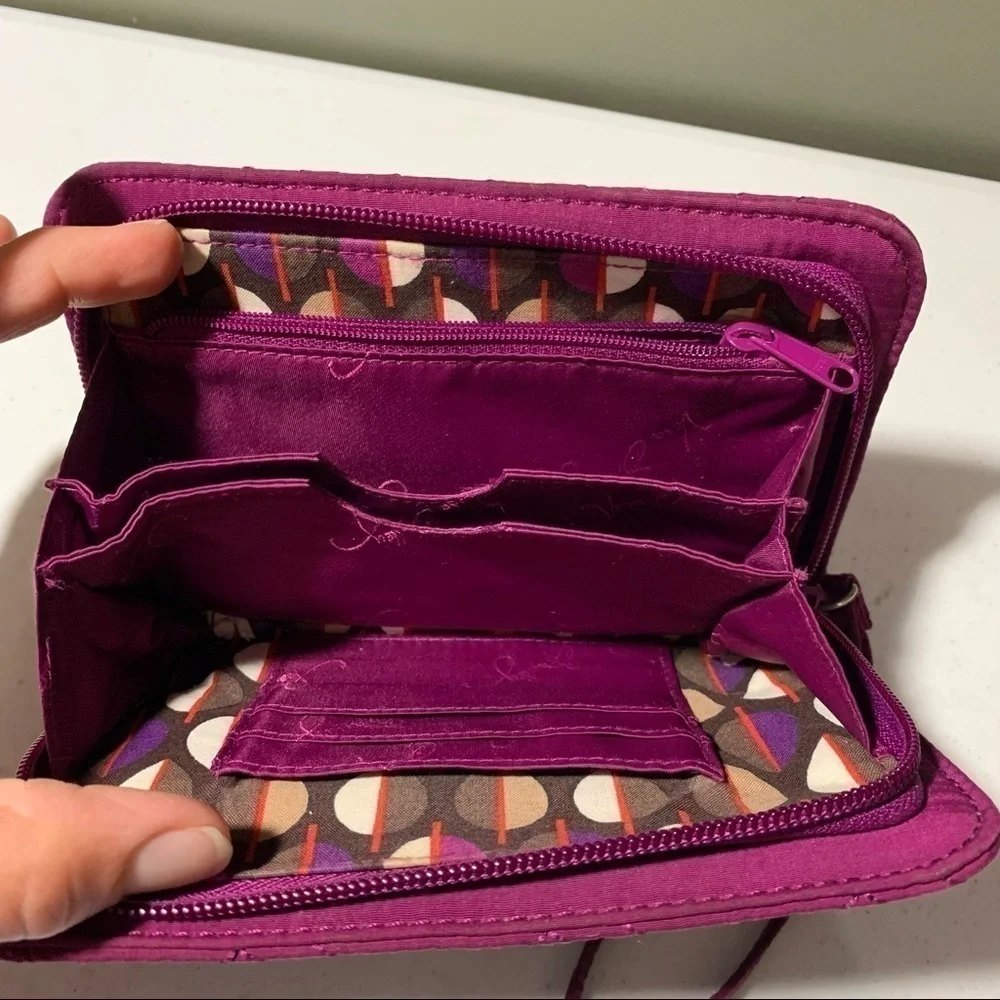 Vera Bradley Quilted pink fuschia Clutch Wallet.